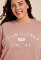 Plus Size Selectively Social Relaxed Fit Graphic Tee, C9346, small