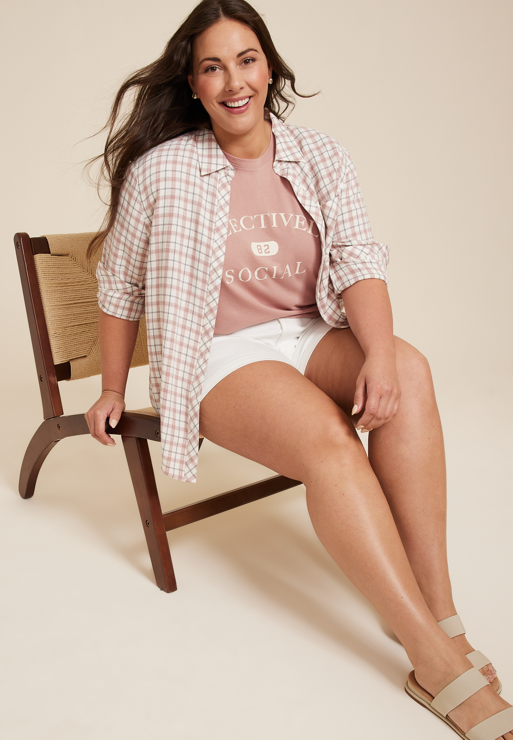 Plus Size Selectively Social Relaxed Fit Graphic Tee, C9346, large