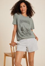 Wanderlust Oversized Fit Graphic Tee, C425, small