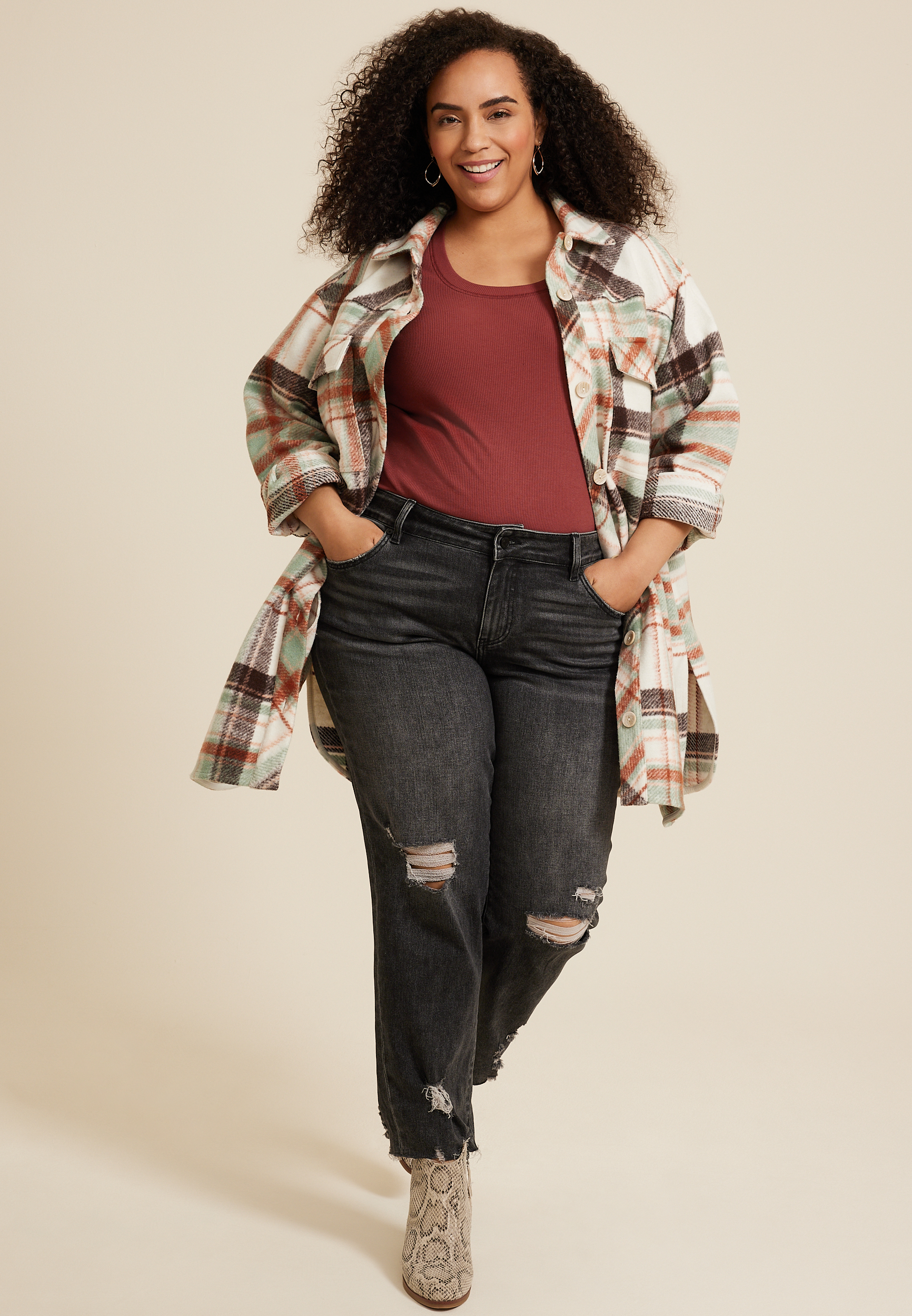 Plus Size 24/7 Jordan Scoop Neck Tee, C5247, large