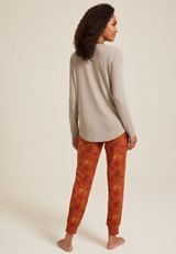 Fall Yall Cozy Graphic Tee And Jogger Pajama Set, C977, small