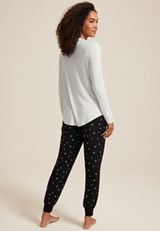 Nightmare Before Coffee Cozy Graphic Tee And Jogger Pajama Set, C151, small