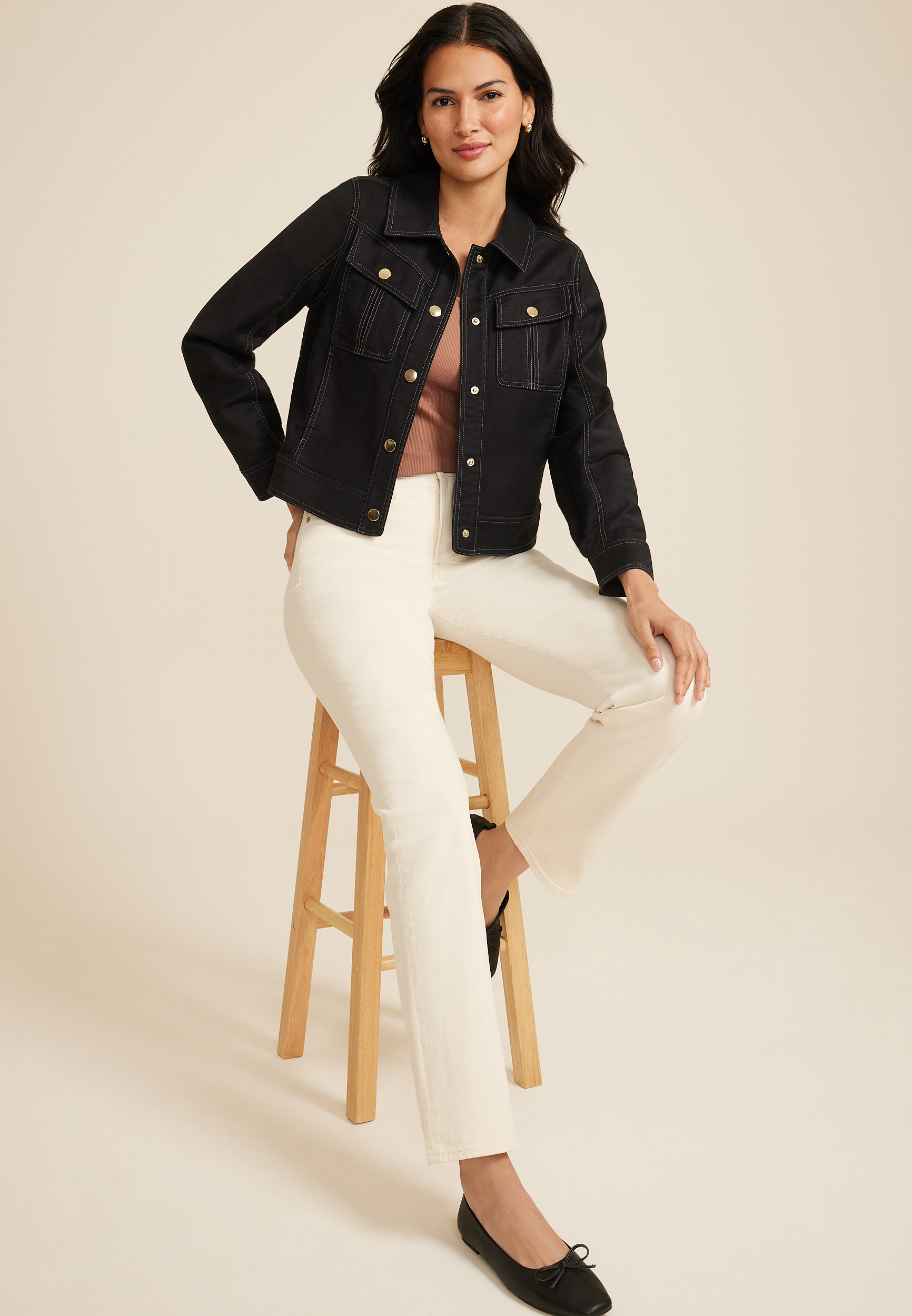 m jeans by maurices&trade; Color High Rise Sculpt Straight Jean, C9184, large