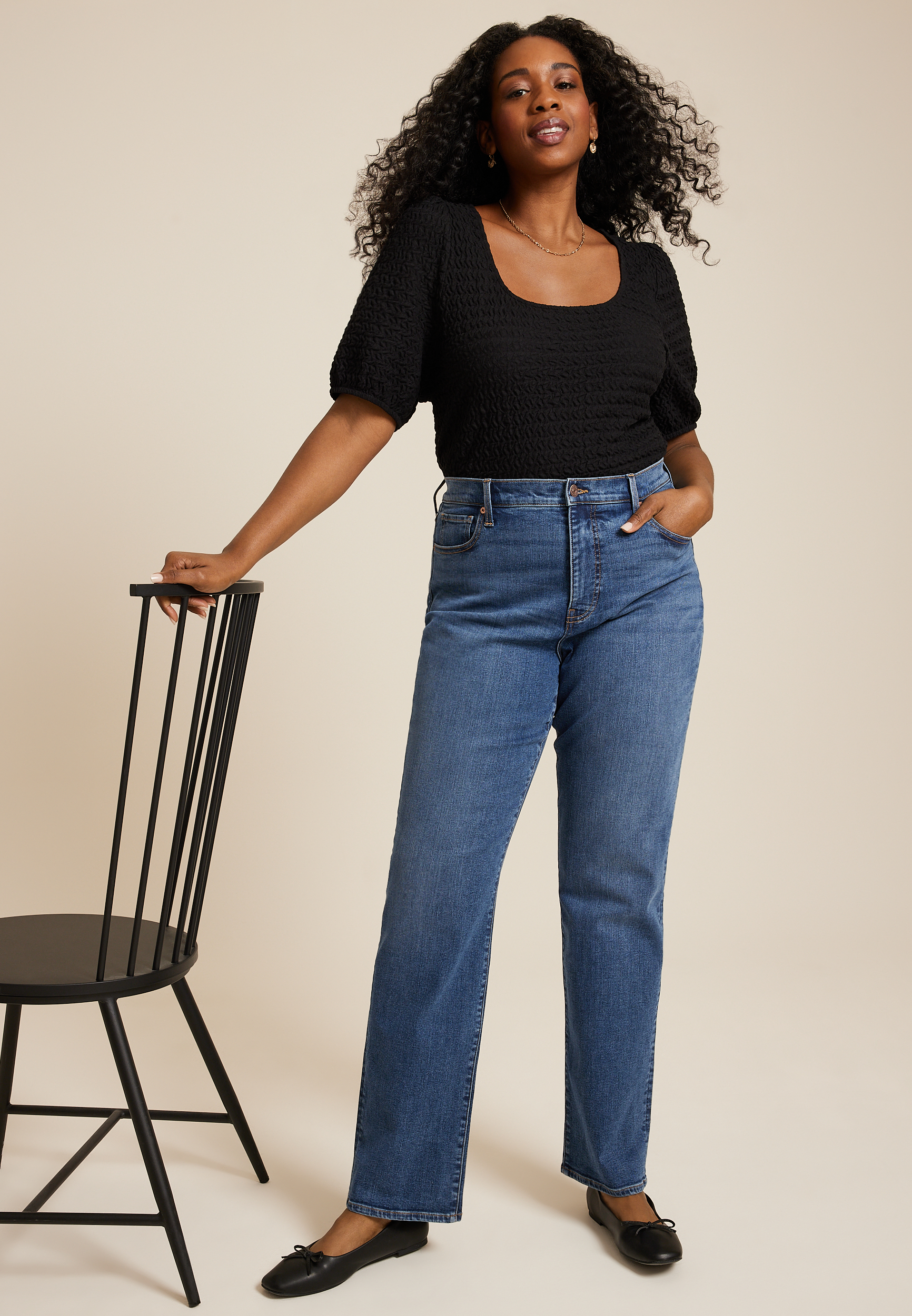 Plus Size m jeans by maurices™ High Rise Sculpt Straight Jean