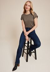 m jeans by maurices&trade; Dark High Rise Sculpt Straight Jean, DARK SANDBLAST, small