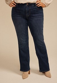 Plus Size m jeans by maurices™ Cool Comfort Crossover Pull On High Rise Barely Boot Jean