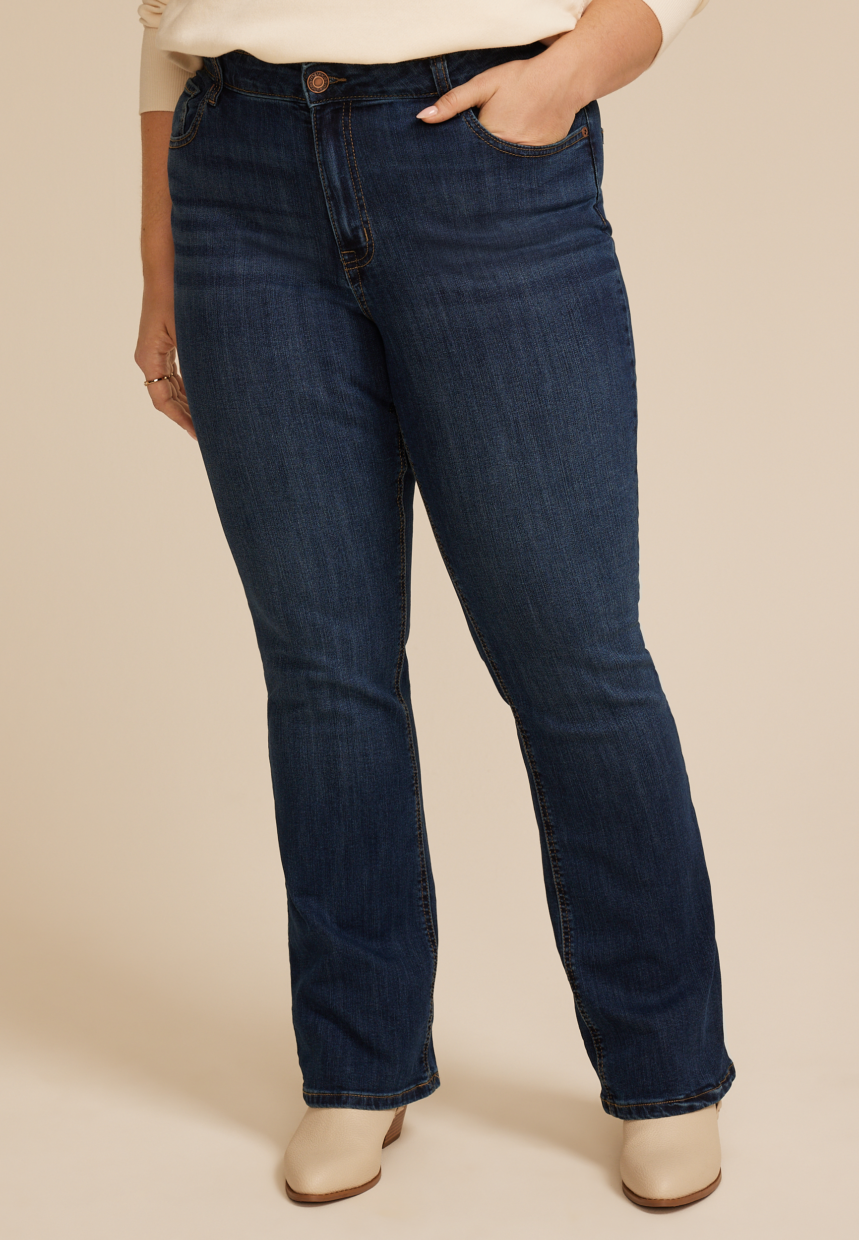 Plus Size m jeans by maurices&trade; Classic Curvy High Rise Slim Boot Jean, C258, large