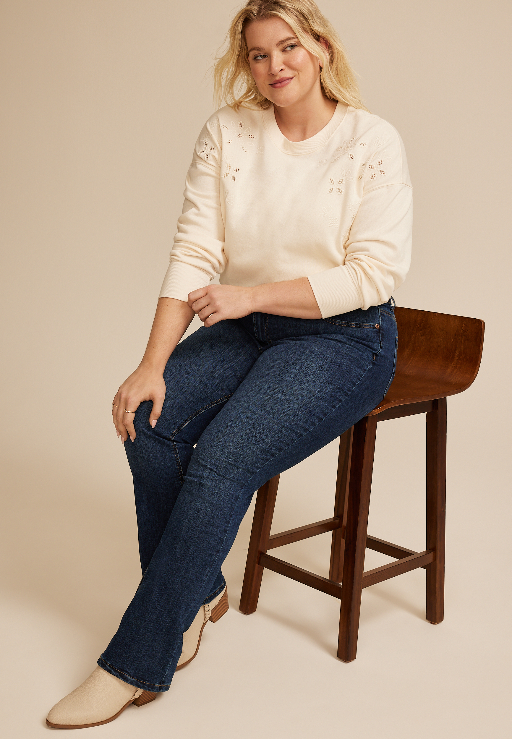 Plus Size m jeans by maurices&trade; Classic Curvy High Rise Slim Boot Jean, C258, large