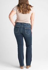 Plus Size Silver Jeans Co.&reg; Suki Curvy Mid Rise Navy Stitch Slim Boot Jean, , small