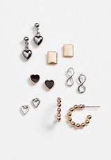 6 Pack Mixed Metals Earring Set, C1524, small