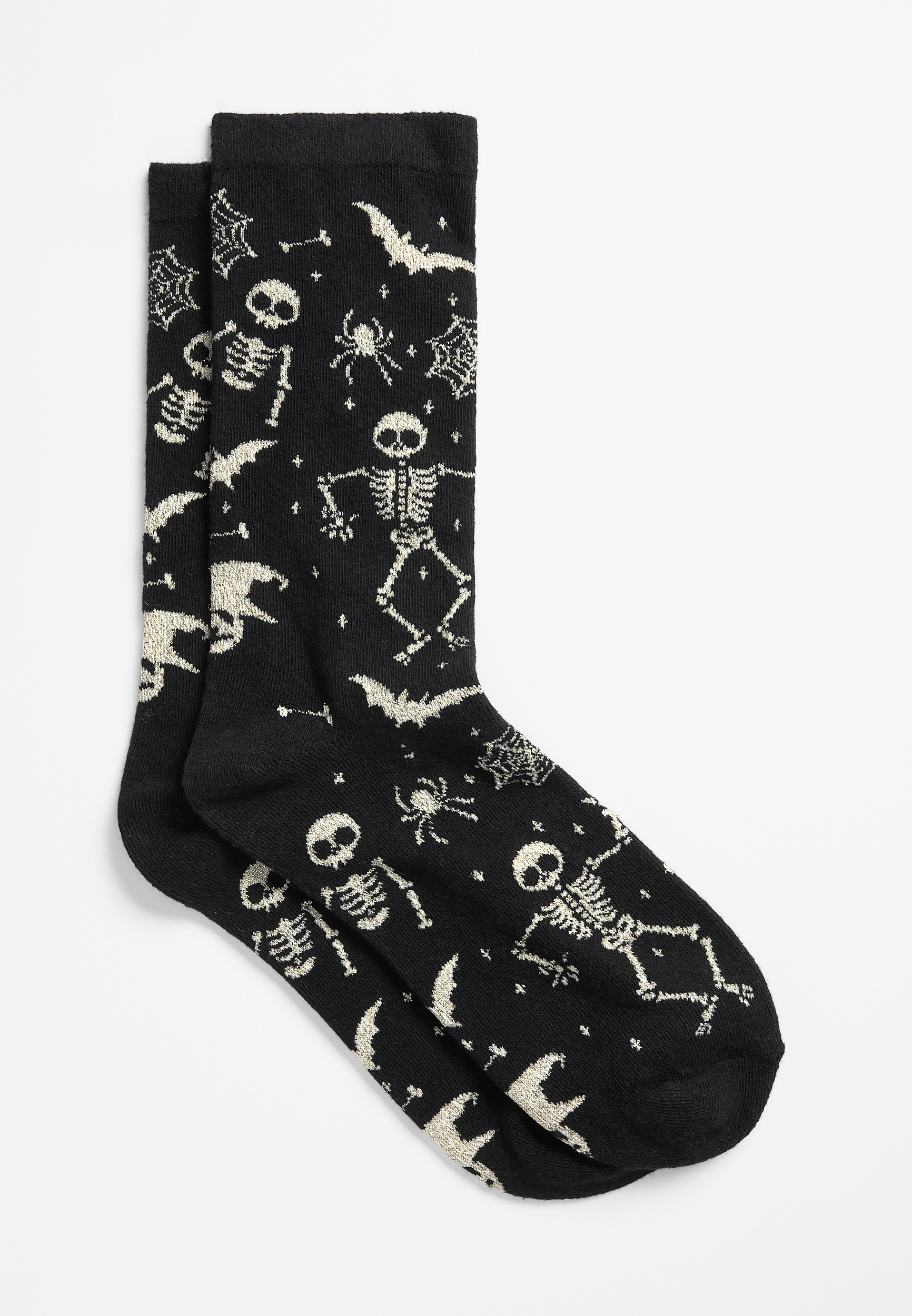 Shimmer Skeleton Crew Socks | maurices