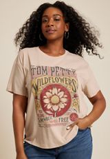 Plus Size Tom Petty Wildflowers Relaxed Fit Graphic Tee, C211, small