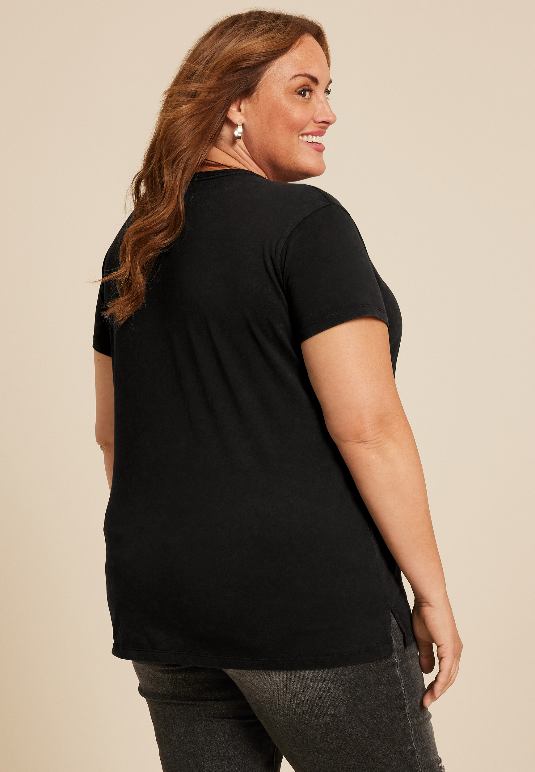 Plus Size Give Em Pumpkin To Talk About Oversized Fit Graphic Tee, C106, large