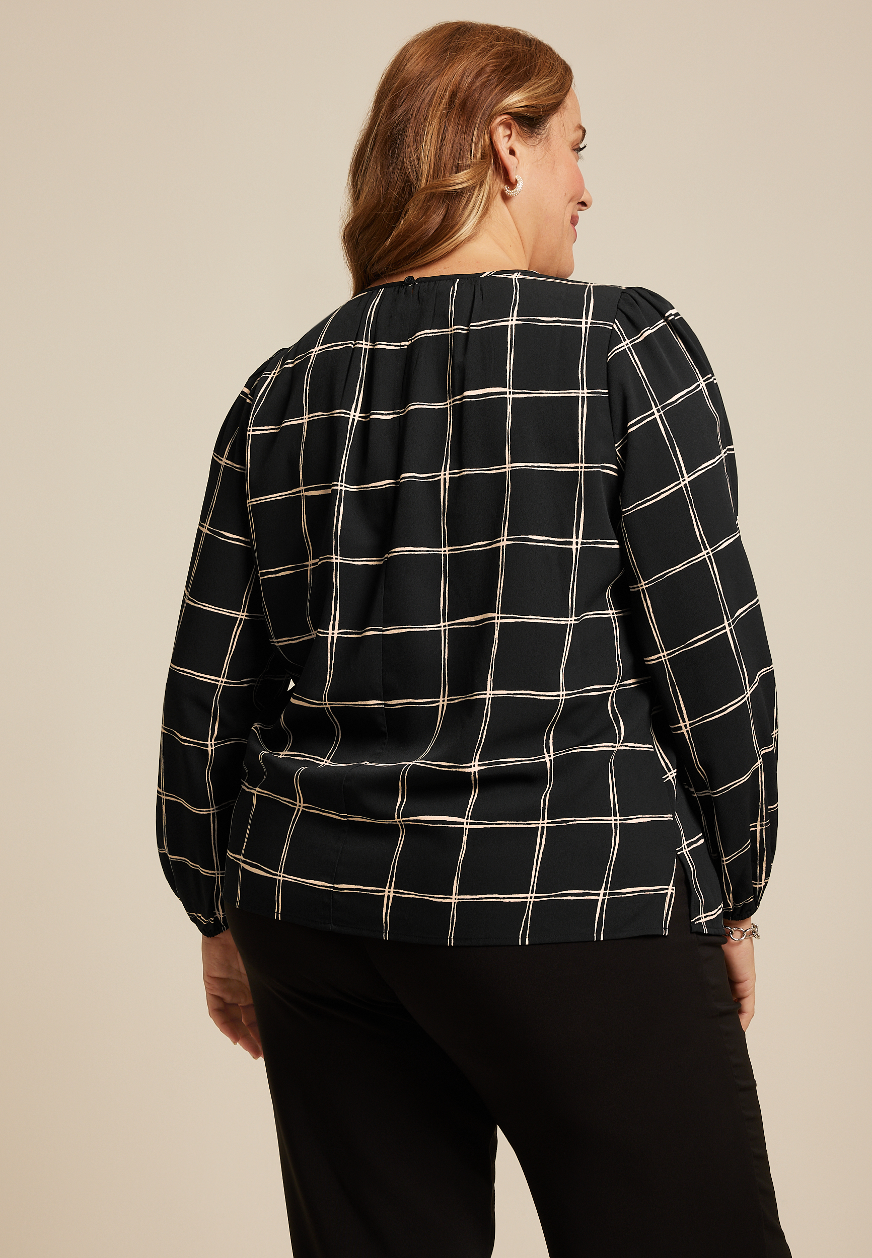 Plus Leighton Long Sleeve Blouse