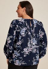Plus Size Leighton Long Sleeve Blouse, C1943, small