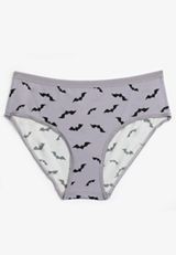 True Stretch Jersey Bat Hipster Panty, PURPLE COMBO, small