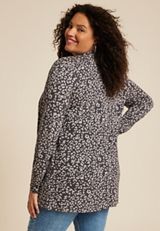 Plus Size Cressa Animal Long Sleeve Cardigan, C1755, small