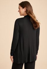Cressa Long Sleeve Cardigan, BLACK, small