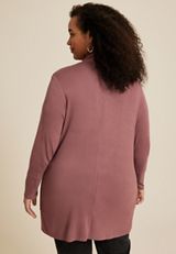 Plus Size Cressa Long Sleeve Cardigan, COCONUT SHELL, small