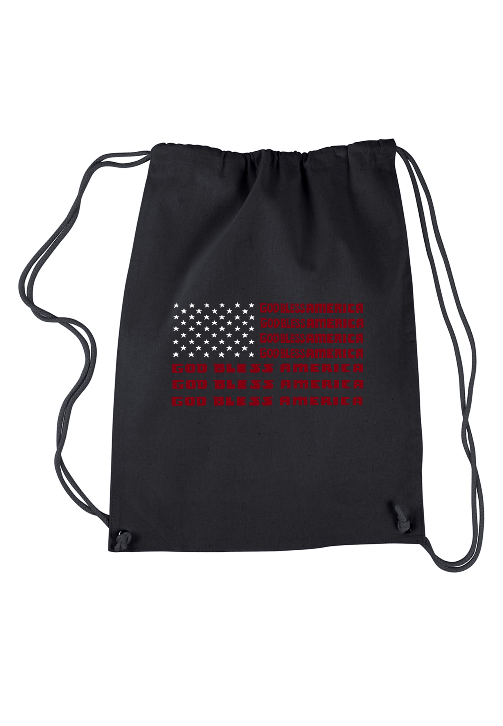 LA Pop Art United States Flag Word Art Drawstring Backpack | maurices