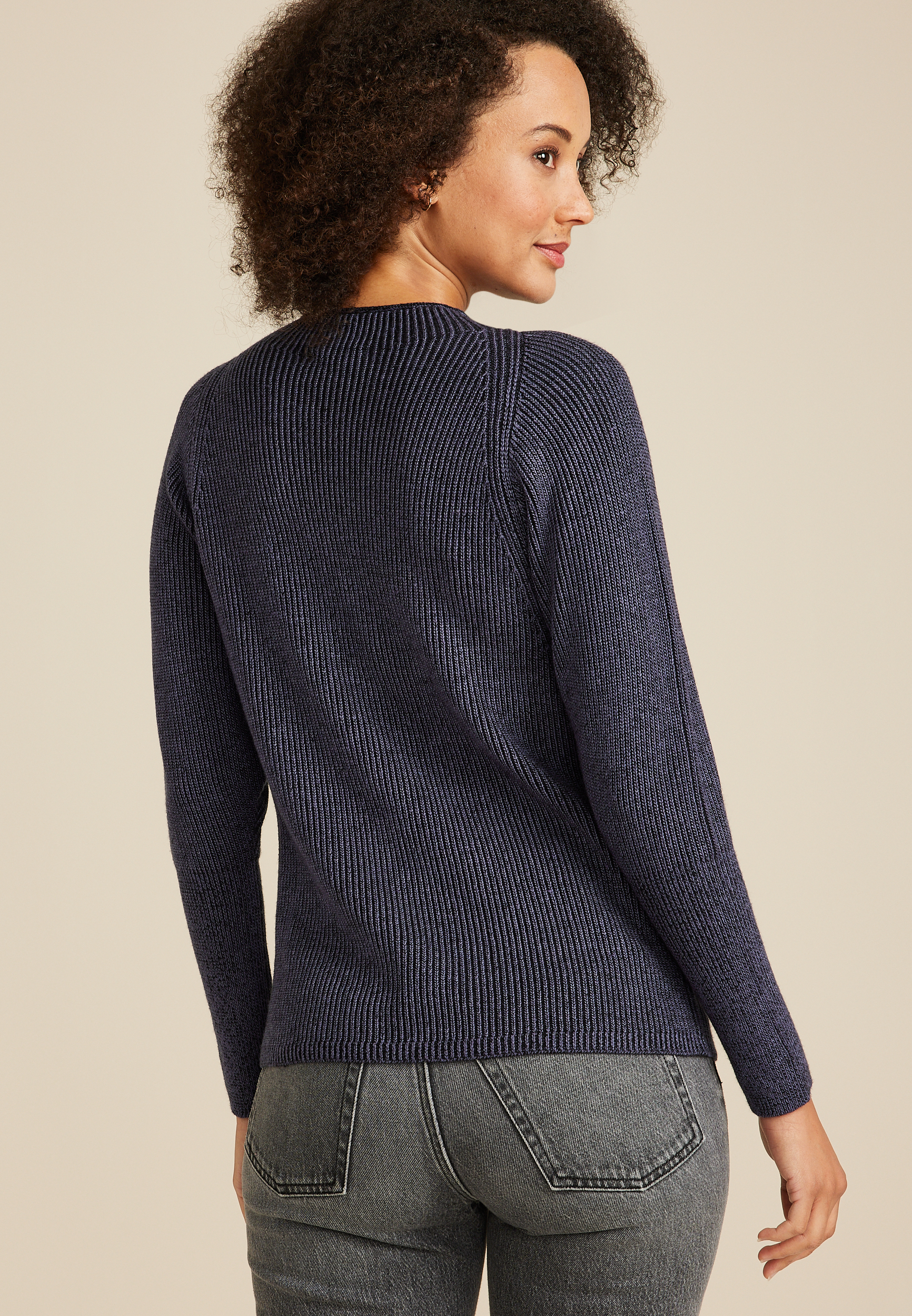 Roll Neck Dolman Sweater, C9831, large
