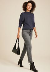 Roll Neck Dolman Sweater, C9831, small