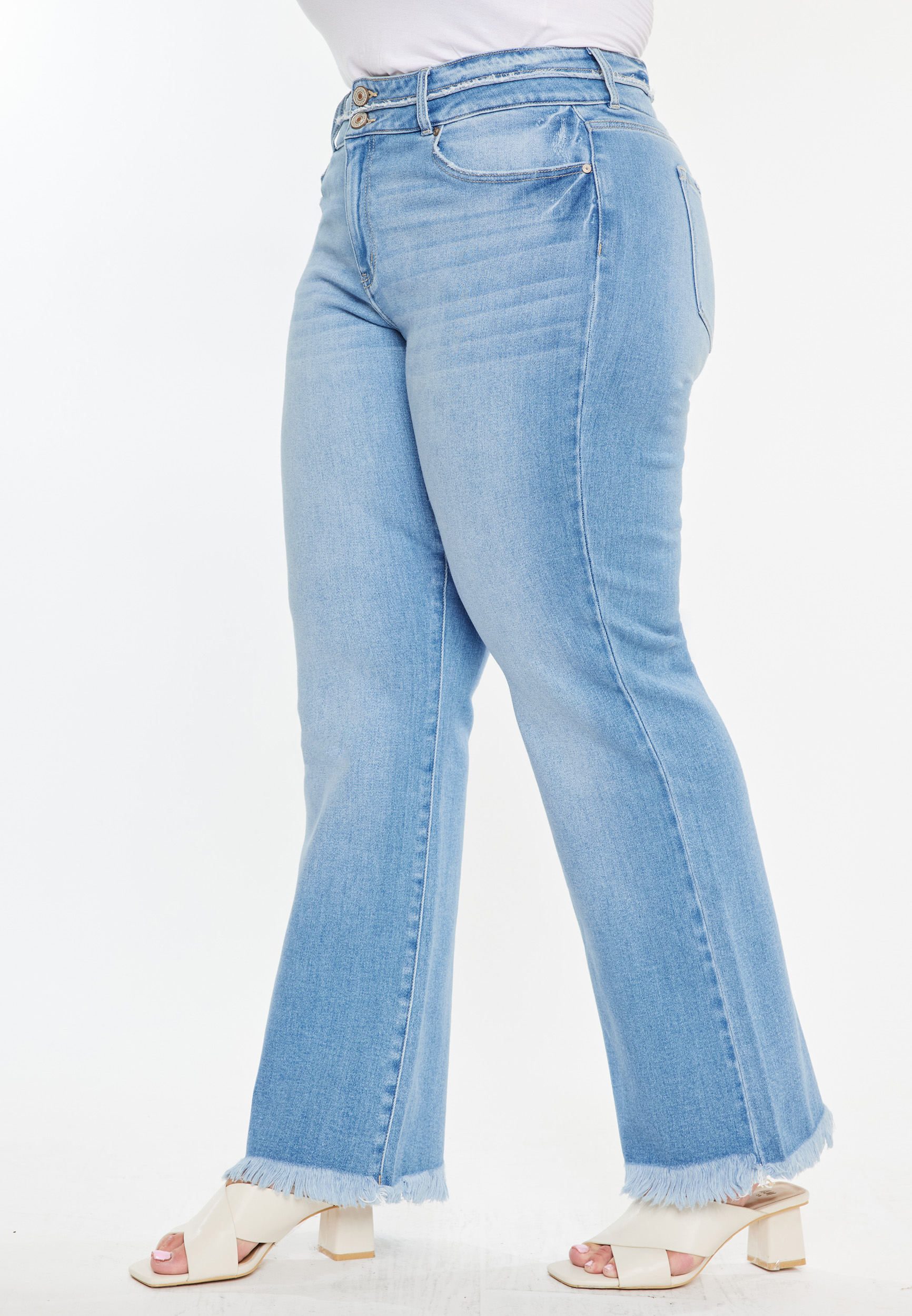 Plus Size KanCan&trade; High Rise Curvy Double Button Bootcut Jean, C2806, large