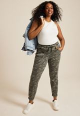Plus Size Weekender High Rise Camo Tapered Pant, , small