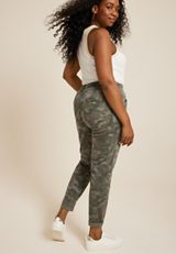 Plus Size Weekender High Rise Camo Tapered Pant, , small