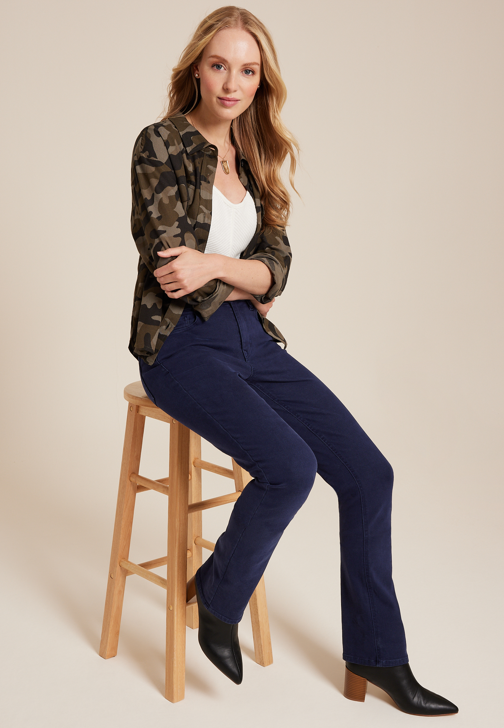 m jeans by maurices&trade; Classic Mid Rise Color Slim Boot Jean, C1919, large