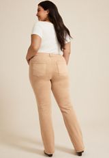 Plus Size m jeans by maurices&trade; Classic Mid Rise Color Slim Boot Jean, KHAKI, small