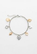 Faith Over Fear Heart Charm Bracelet, C5967, small