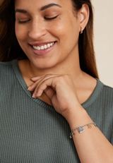 Faith Over Fear Heart Charm Bracelet, C5967, small