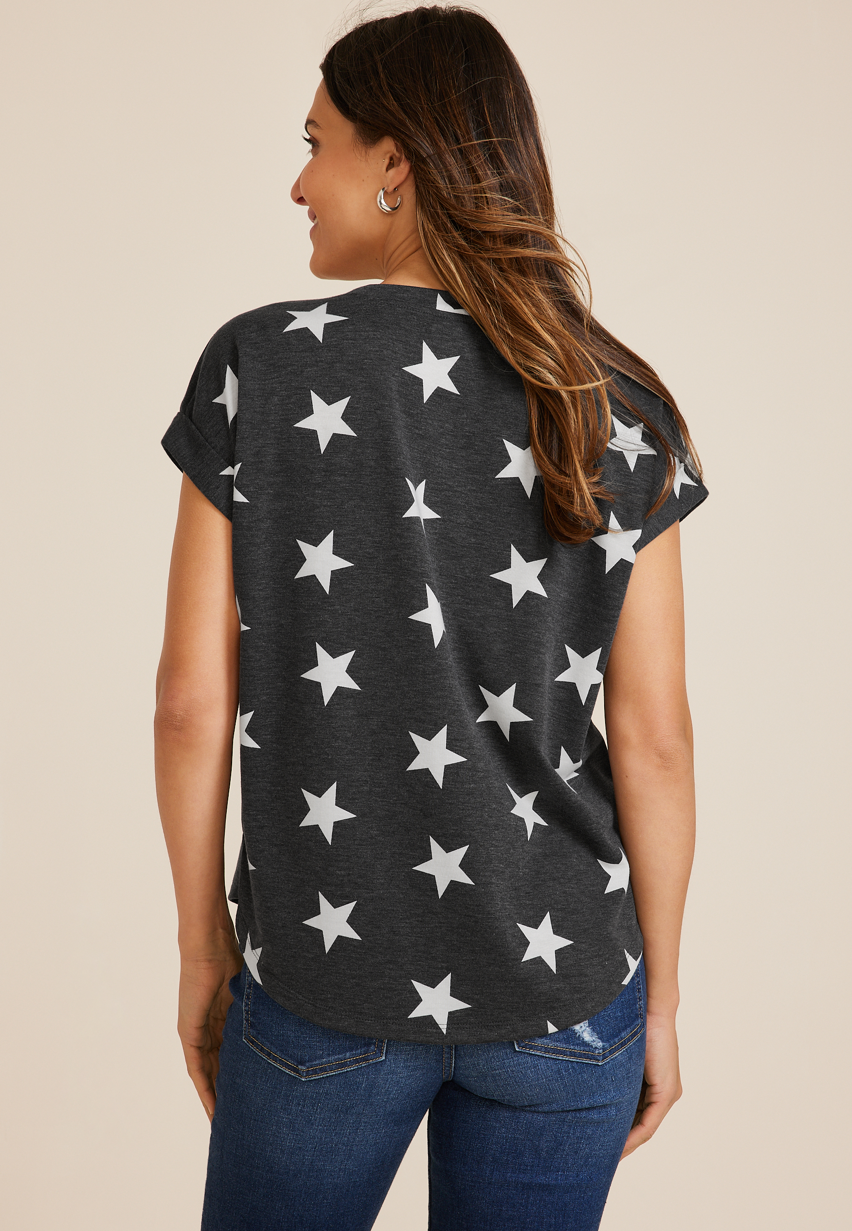 24/7 Clara Star Short Sleeve Tee, C1756, large