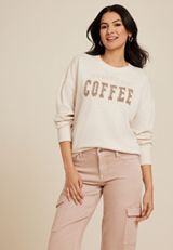 Fueled By Coffee Relaxed Fit Sweatshirt, C2445, small