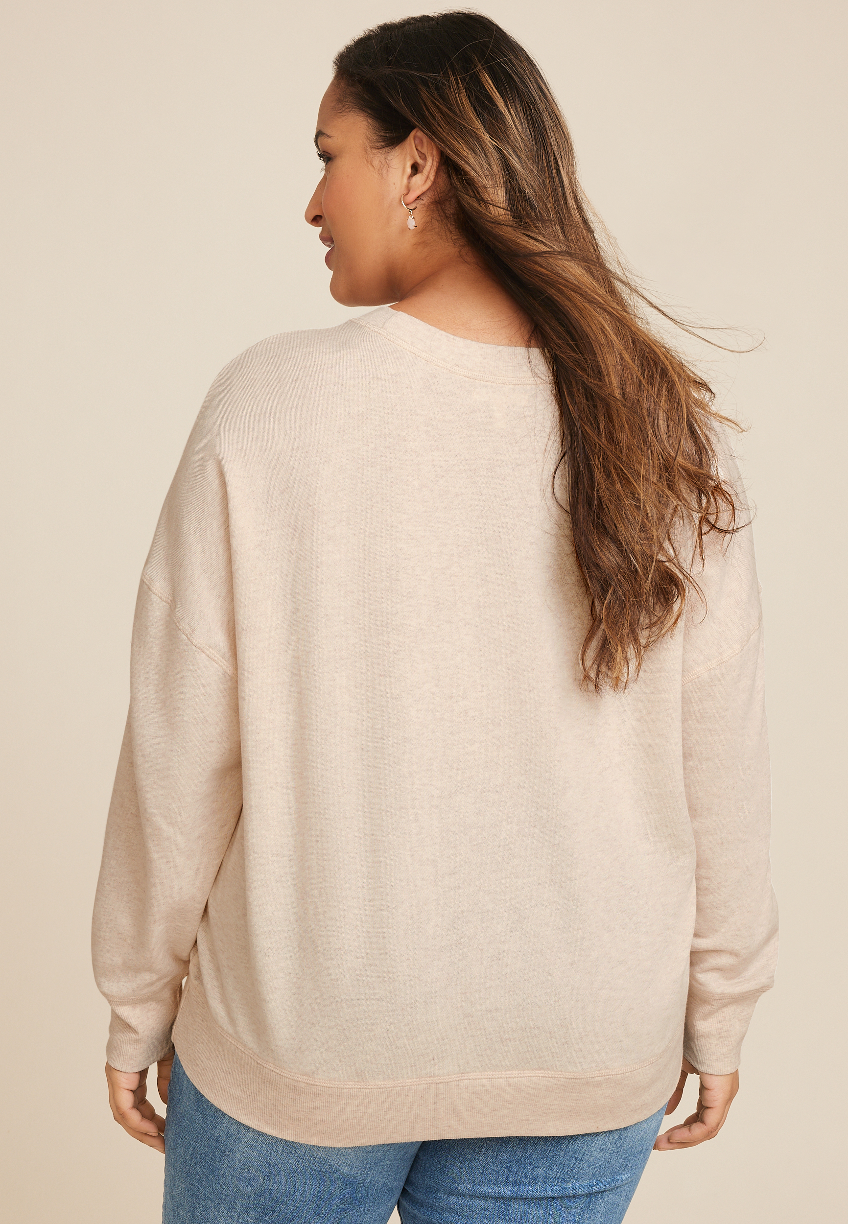 Plus Size Fueled By Coffee Relaxed Fit Sweatshirt, C2445, large