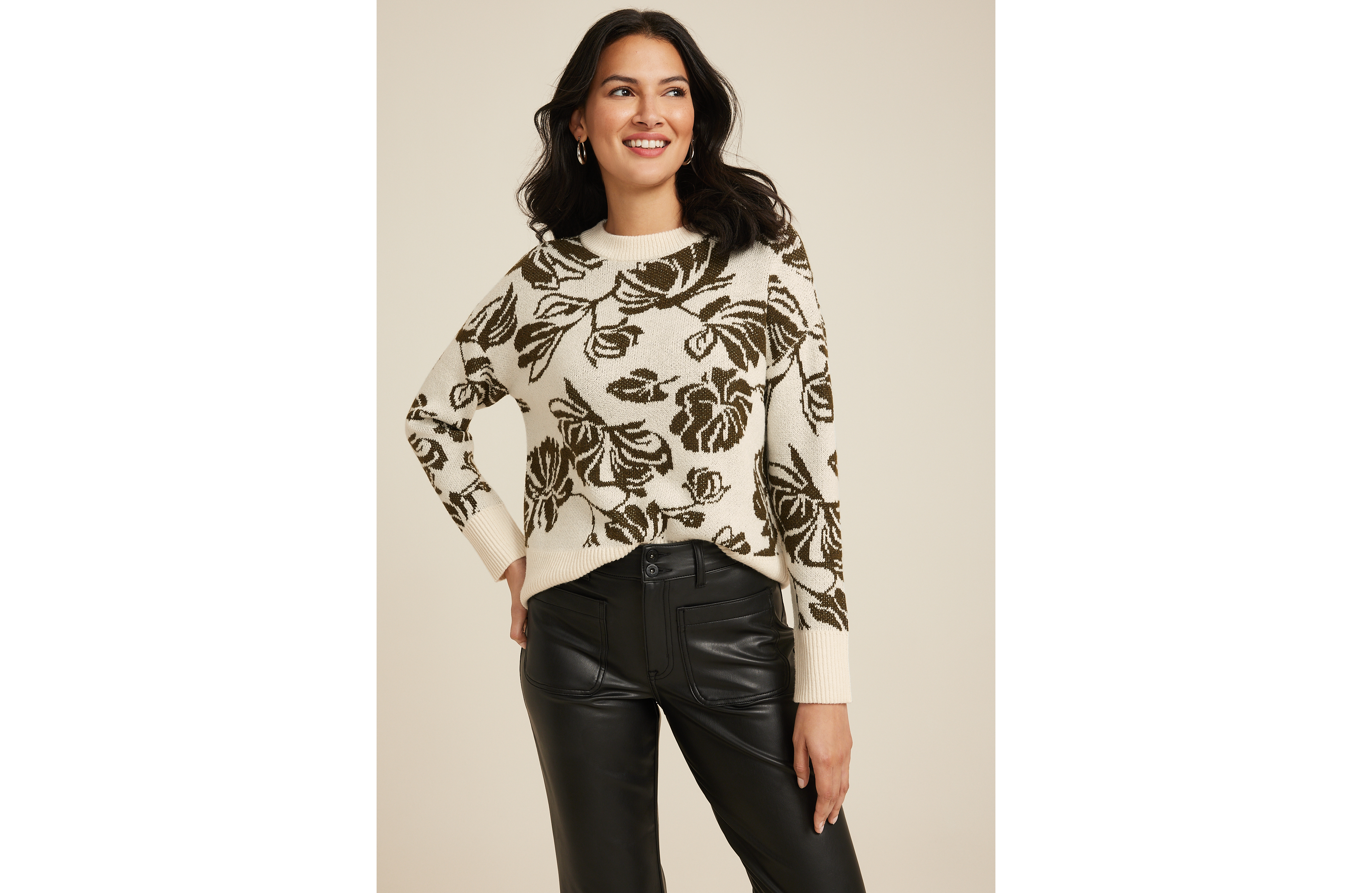 Floral Long Sleeve Sweater