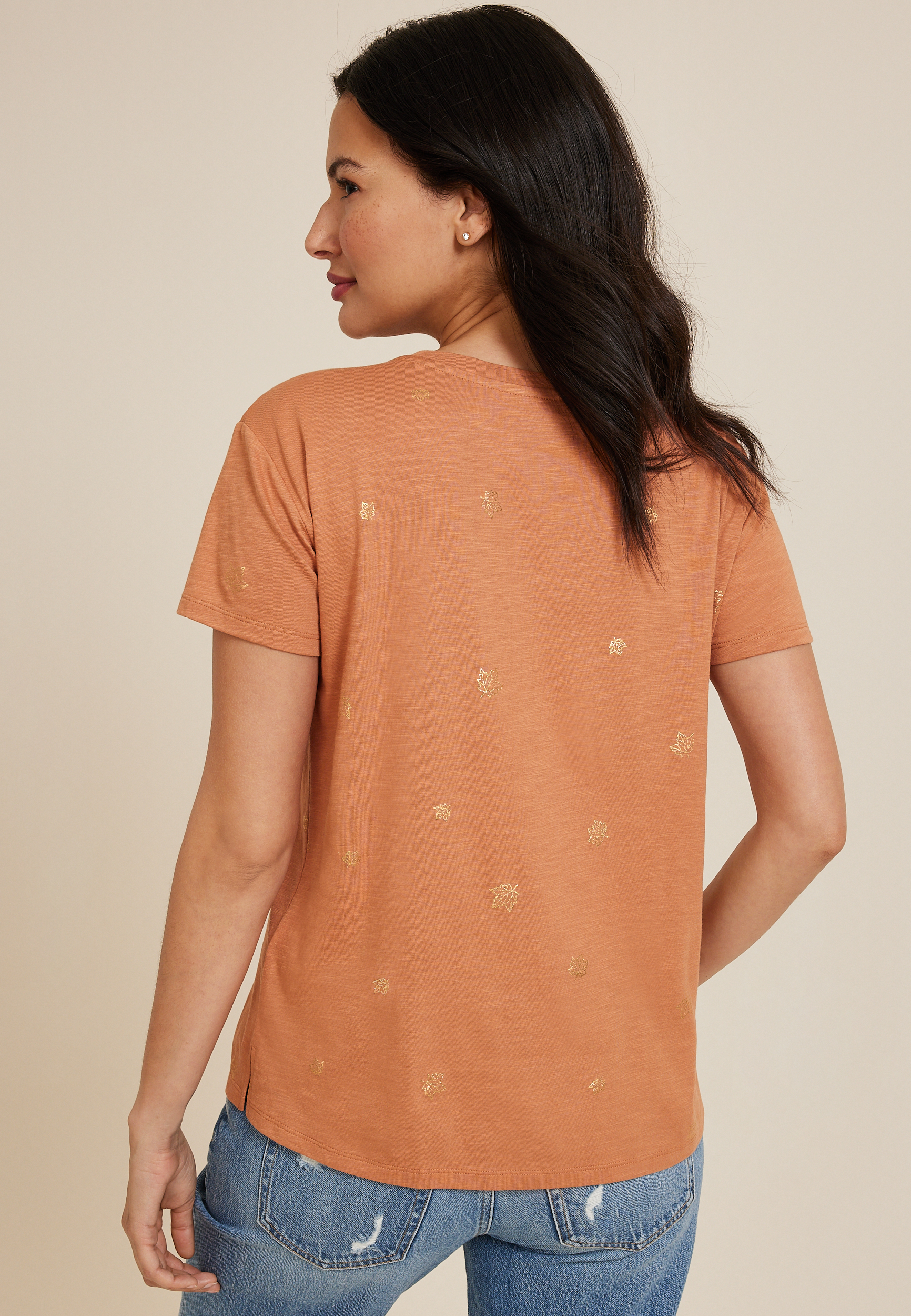 24/7 Dawson Leaves Crew Neck Tee, C7569, large