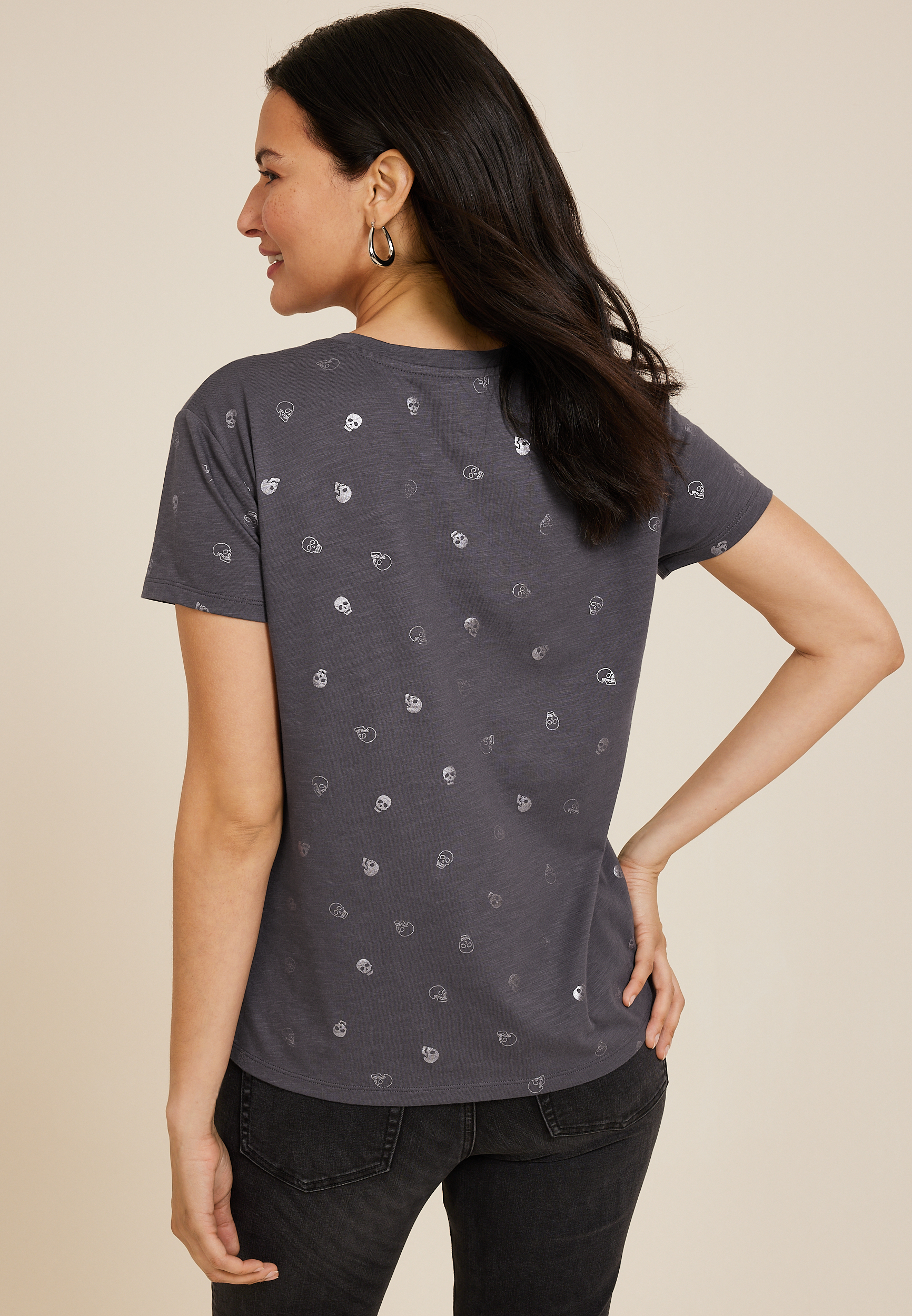 24/7 Dawson Skull Crew Neck Tee, C5786, large
