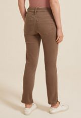 m jeans by maurices&trade; Mid Rise Color Slim Straight Ankle Jean, BROWN, small