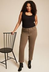 Plus Size m jeans by maurices&trade; Mid Rise Color Slim Straight Ankle Jean, , small