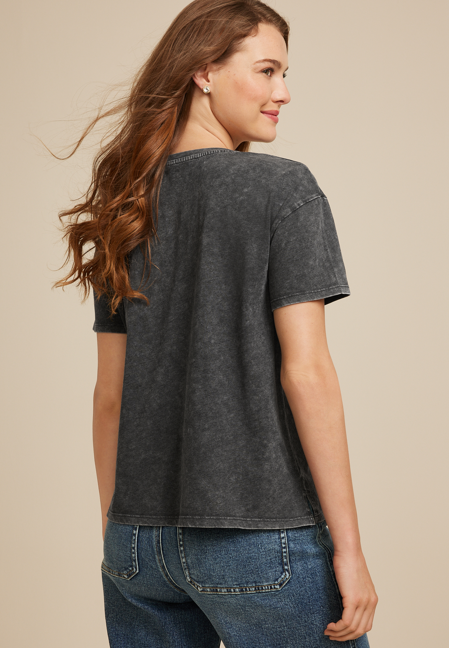 Stay Wild Oversized Fit Graphic Tee, C106, large