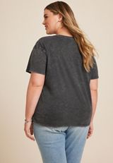 Plus Size Stay Wild Oversized Fit Graphic Tee, C106, small