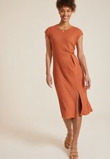 24/7 Knot Front Midi Dress, C9699, small