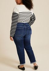 Plus Size KanCan&trade; Dark High Rise Boyfriend Jean, , small