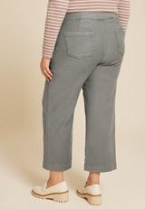 Plus Size Patch Pocket High Rise Wide Leg Pant, C9768, small