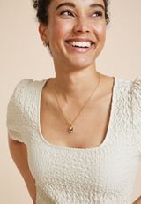 Gold Cross Pendant Necklace, C605, small