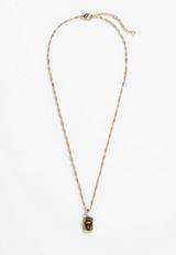 Gold Cross Pendant Necklace, C605, small