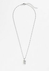 Silver Paw Pendant Necklace, C431, small