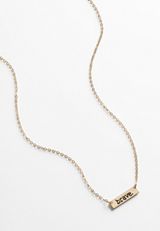 Gold Brave Bar Necklace, C605, small